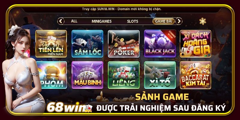 Danh sách các game giải trí sau đăng ký 68WIN